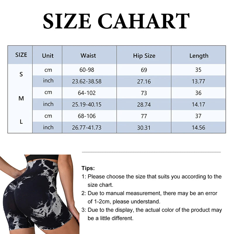 Short de Yoga Tie-Dye pour femmes, short de sport à haute élasticité, Push Up, course à pied, entraînement, Fitness, Leggings de sport courts pour femmes