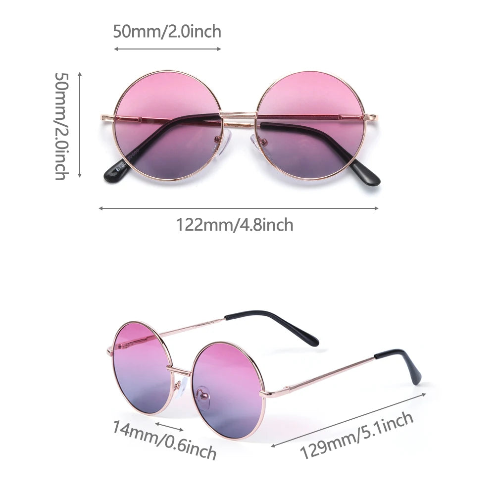 Lunettes de soleil à monture ronde rétro pour enfants, lunettes de protection UV400, verres noirs, roses, rouges, garçons, filles, enfants, mode, été, nouveau, 14mm