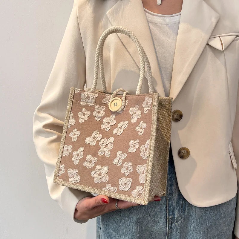 2025 sacs en lin sac à main pour femmes Shopper sac fourre-tout sac de créateur de mode pratique grande capacité pour voyage sac d'épicerie