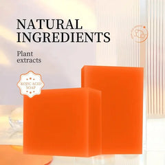100g de savon à l'acide kojique avec vitamine C, curcuma, rétinol, beurre de karité, vitamine E, acide kojique pour nettoyer et nourrir les peaux