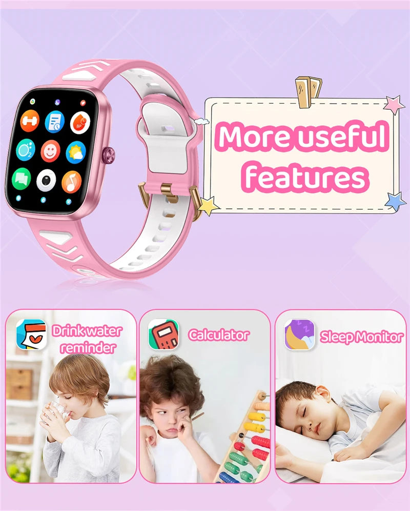 Nouveaux enfants montre intelligente enfant HD écran tactile jeux Smartwatch musique montre garçon fille cadeau enfants Smartwatch pour IOS Android