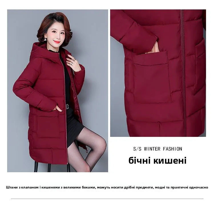 Thiened grande taille vers le bas coton Jaet vêtements d'hiver pour personnes d'âge moyen et ly et mère Sle manteau vêtements d'extérieur