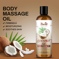 Huile de coco pour massage corporel, huile essentielle riche en extrait d'huile de noix de coco, peut être utilisée pour le massage corporel, parfum durable