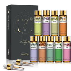 Pure natural gift set for humidifier and diffuser, essential oil set, Regina aromatic oil for skincare, DIY crafting, below, 10ml, 9 pieces