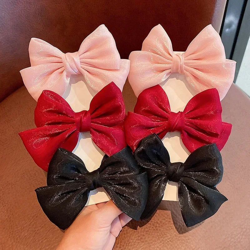 Enfants arc épingle à cheveux noir rouge rose princesse pinces à cheveux filles enfants cheveux accessoires coréen mode pinces à cheveux chaude