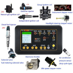 QDB 3A automatic ignition coil tester, electronic throttle test, IAC valves, high COP coils, injectors, FID valves, diagnostic tool