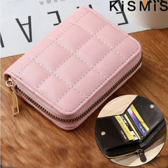 Portefeuille en cuir rose pour femme, porte-monnaie Kawaii mignon, sac à main de créateur de luxe pour femme, petit porte-monnaie