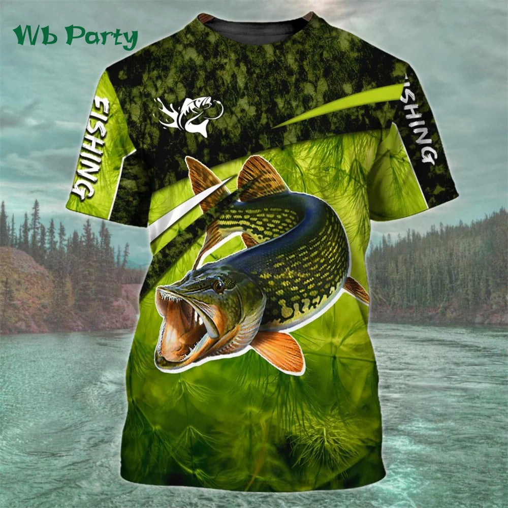 Camisas para hombre, camiseta gráfica con estpado de peces, camiseta de manga corta para hombre, camisetas con gráficos