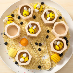 Puzzle en bois abeille jouets Montessori jouets pour bébé motricité Fine jouet bébé 0 12 mois jeux assortis jouets éducatifs précoces cadeau