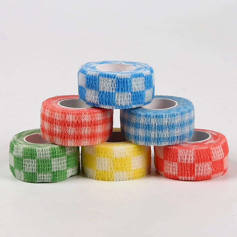 5-piece set self-adhesive elastic bandage, first aid wrap, sprain, cohesive elastic bandage, sports injury, finger bandage, adhesive wrap