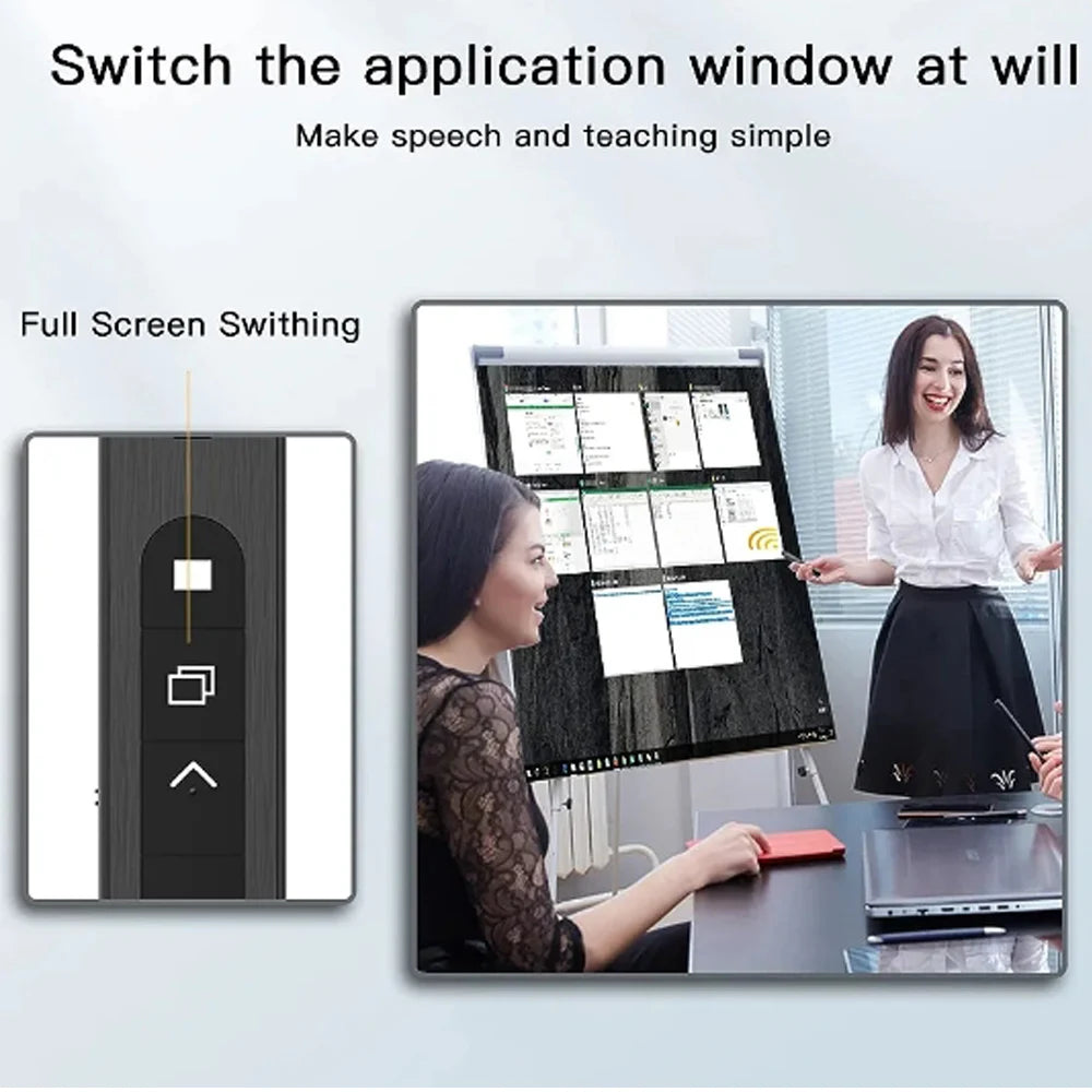 2.4G USB Laser Presentation Pointer, Wireless Demo Remote Control Pen for PowerPoint PPT for Conferences, Meetings, Sliding Pen