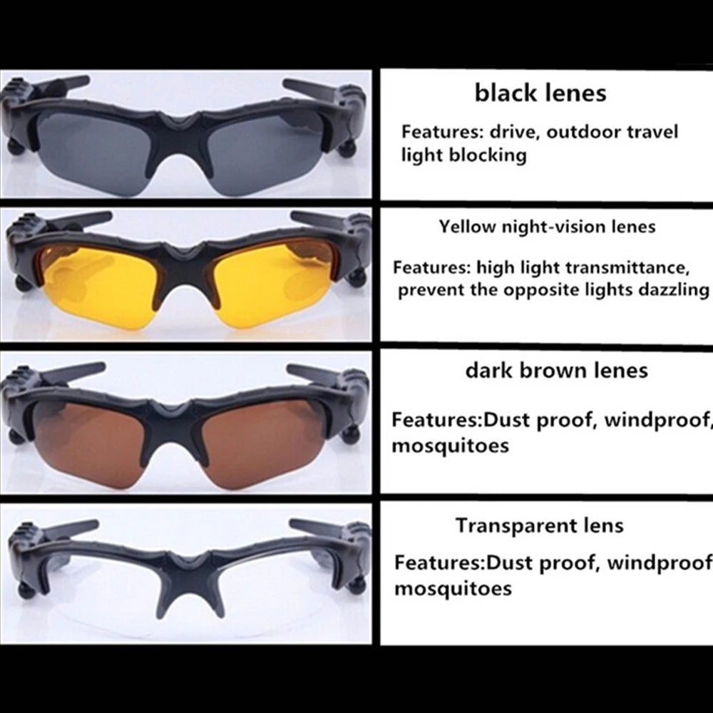 Sans fil Bluetooth 4.1 casque mode sport stéréo téléphone polarisé conduite lunettes de soleil équitation yeux lunettes casque