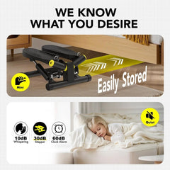 Mini Machine pas à pas torsadée – Capacité de 330 lb, entraînement complet du corps, hauteur de marche réglable