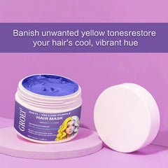 Masque capillaire qui élimine les tons jaunes et nourrit en profondeur les cheveux, améliore la brillance des cheveux et restaure la couleur des cheveux.