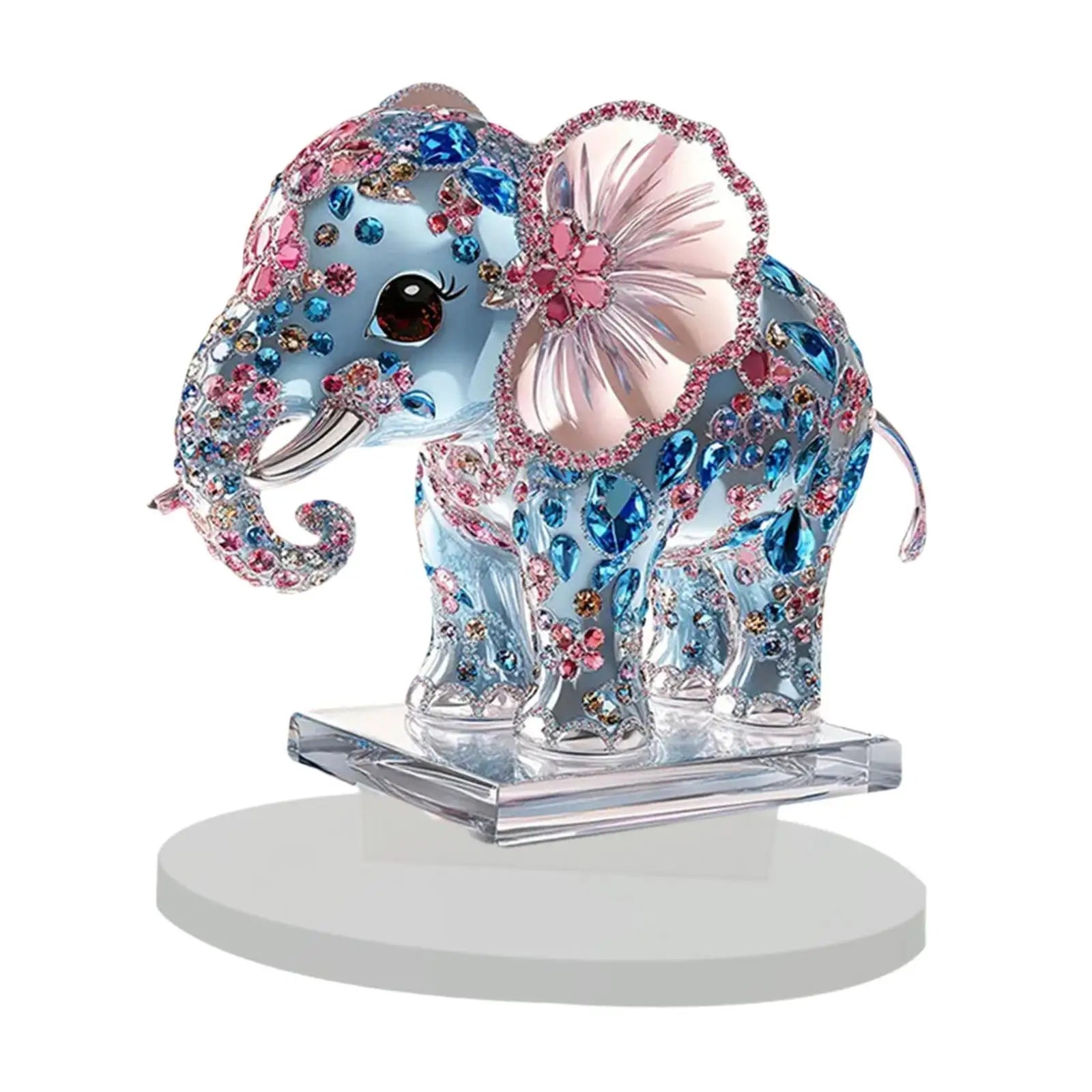 Elephant figurine for fireplace, cute decorative sculpture, for home, guest room