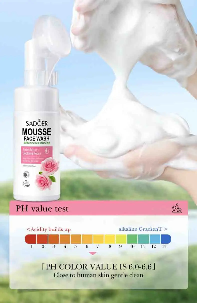 SAODER Fruits nettoyant pour le visage mousse de lavage du visage Massage nettoyage Mossee hydratant produits de soins de la peau du visage