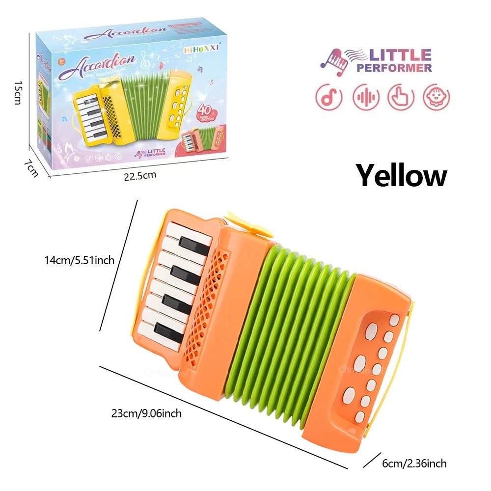 Jouet accordéon pour tout-petits, Instrument de musique, jouets éducatifs, cadeaux de développement d'intérêt musical pour enfants, garçons et filles