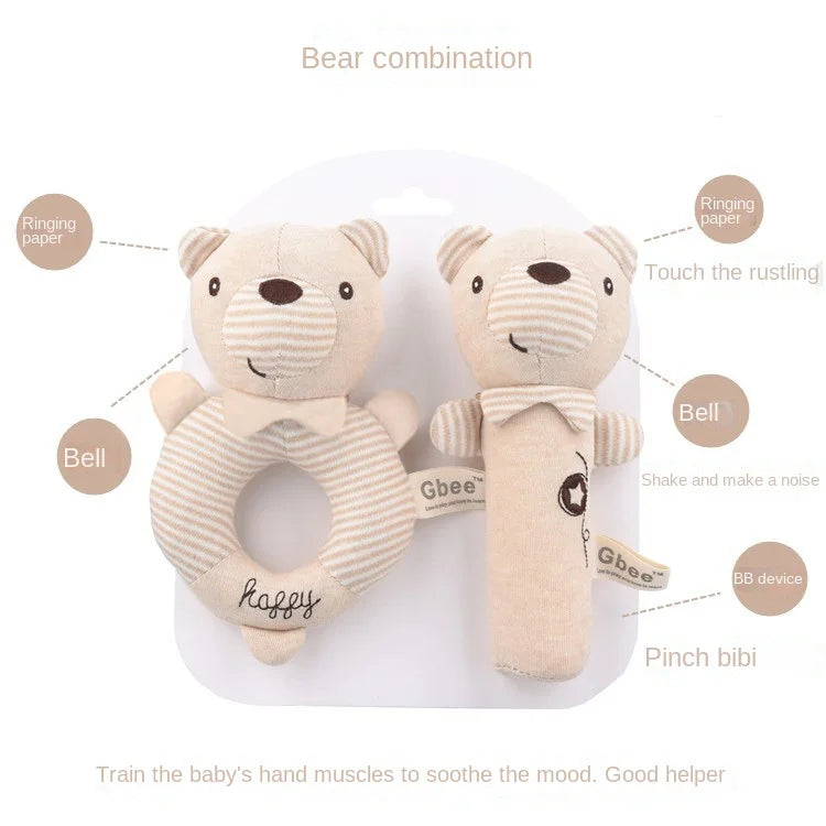 Hochets pour bébé doux dessin animé mignon en peluche animaux hochets jouets enfant clochettes éducatives doux enfant en bas âge bébé confort jouets игрушки для