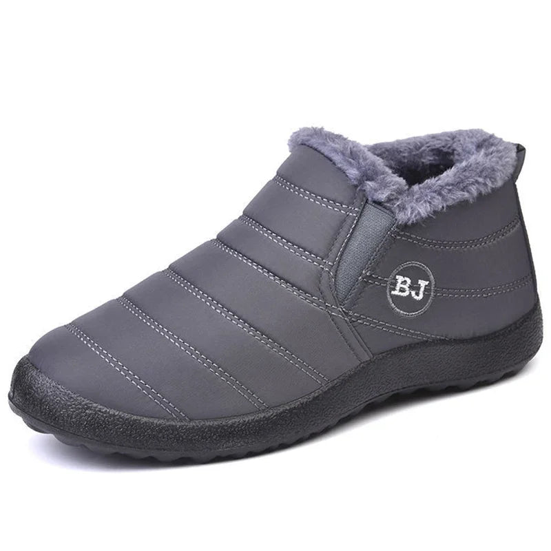 Bottes d'hiver imperméables pour femmes, bottines de neige en peluche, chaudes, noires, chaussures à plateforme en coton pour Couple, nouvelle collection 2023