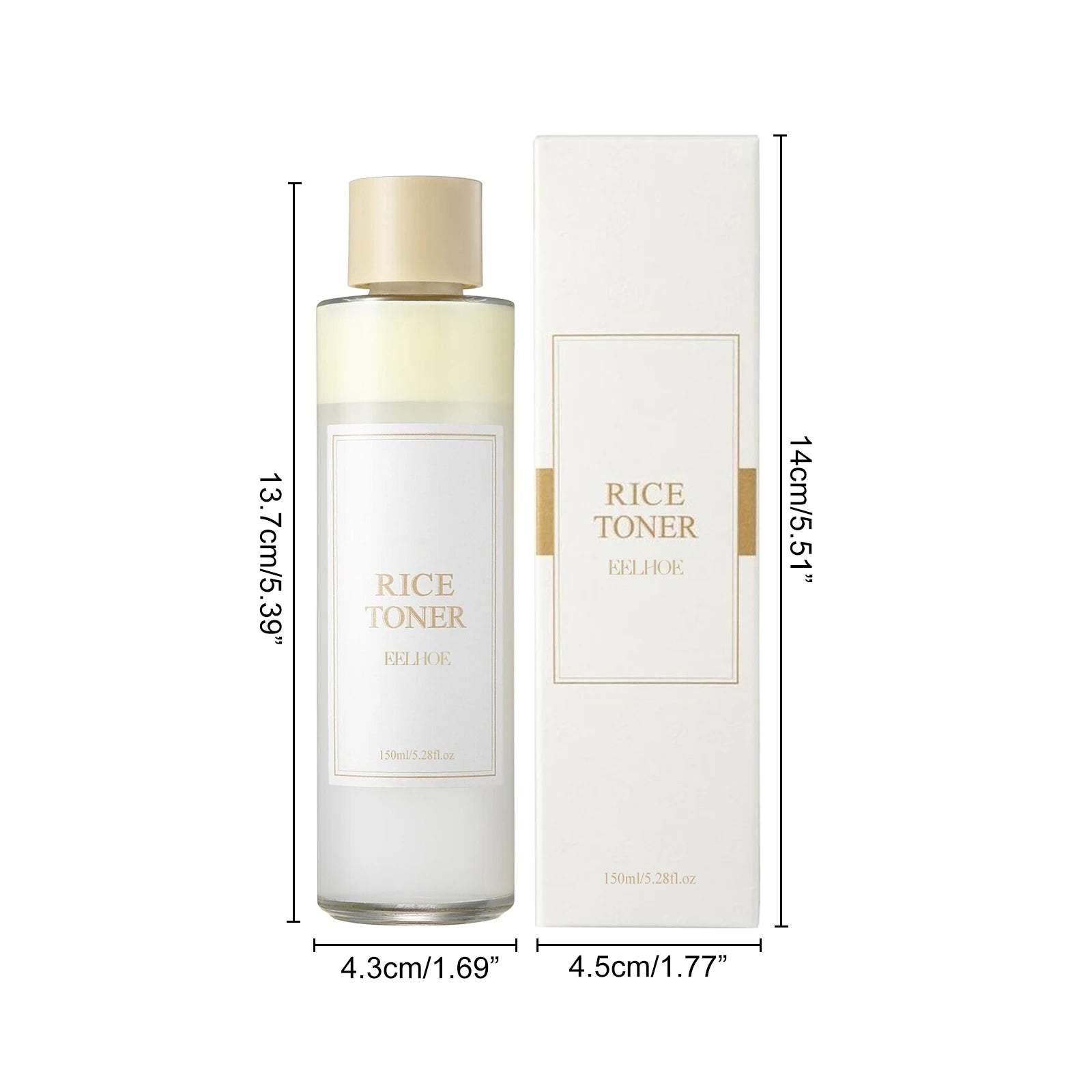 Lotion de Riz Hydratant et Raffermissant pour la Peau, Soin du Visage Apaisant et Réparateur, Barrière de Peau, Nicotinamide, Éclaircissant, 150ml