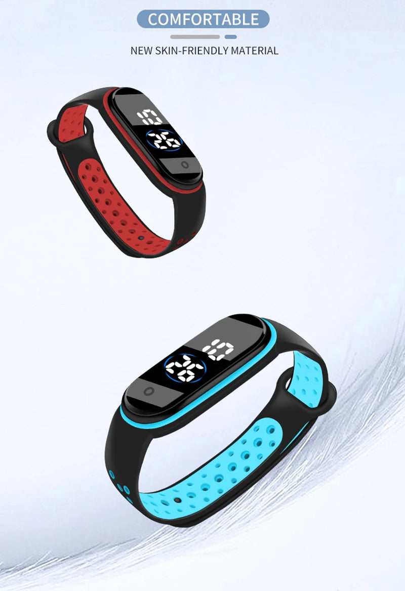Montres numériques LED pour enfants, montre-bracelet en silicone pour garçons et filles, horloge de sport étanche, luxe, nouveau