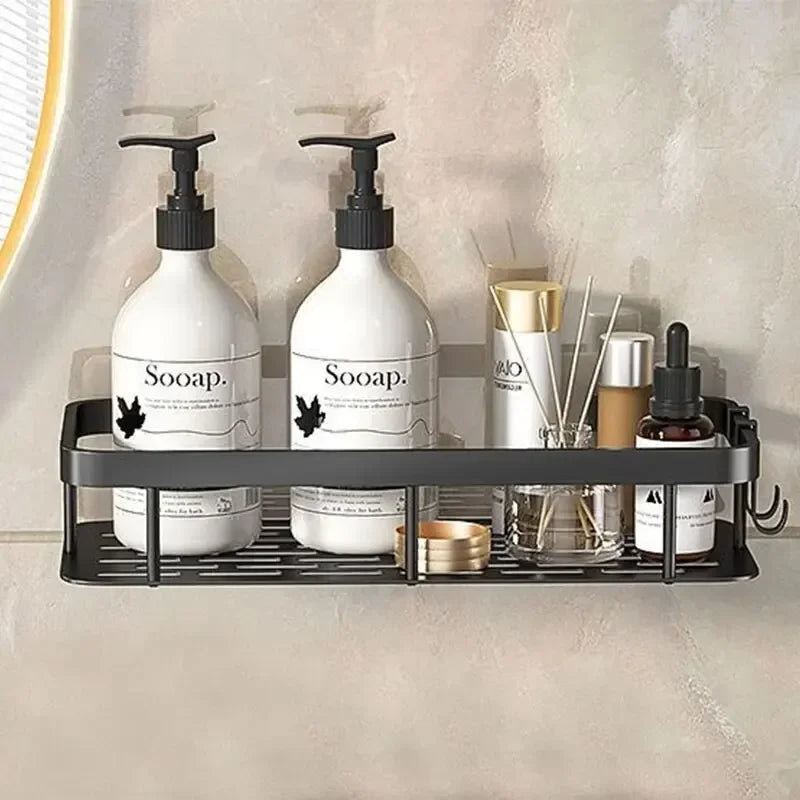 HOStorage-Étagère d'angle murale sans perçage T1, support de rangement pour douche