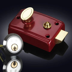 Serrure de porte à pêne dormant solide, sécurité domestique, accessoire extérieur universel antivol, acier inoxydable, assurance Multiple lisse