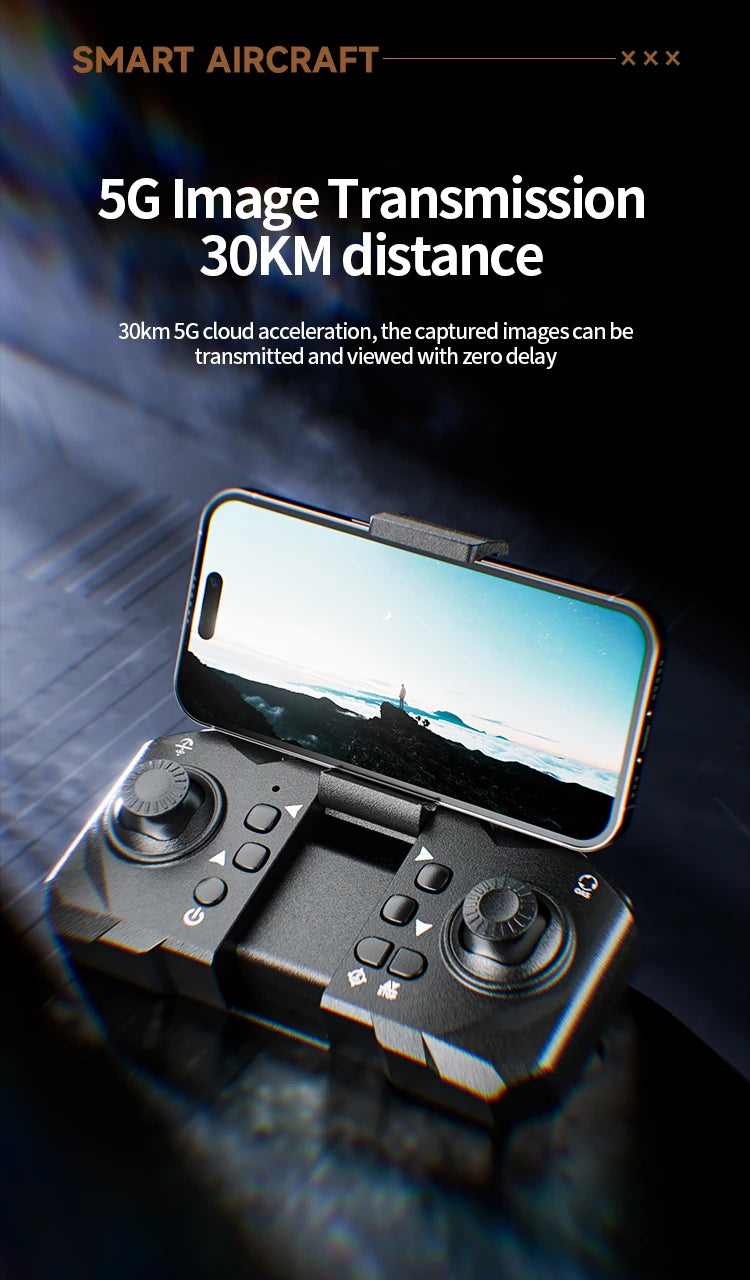 Drone professionnel M5 8K avec trois caméras grand angle, évitement d'obstacles, GPS 5G, positionnement du flux optique, quadrirotor RC sans balais