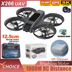 2025 nouveau Drone X266 8K WIFI GPS professionnel HD photographie aérienne avion télécommandé HD double caméra quadrirotor jouets cadeaux