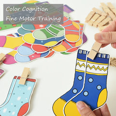 Matériel Montessori pour tout-petits, jouets de bricolage, chaussettes, tri des couleurs, jeux assortis, jouets d'apprentissage éducatif précoce, outils pédagogiques préscolaires