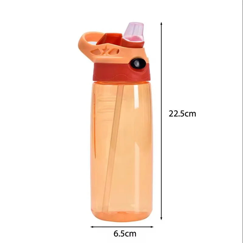 Bouteille d'eau pour enfants de 500ml avec paille sans BPA, tasse d'école saine pour boire des enfants