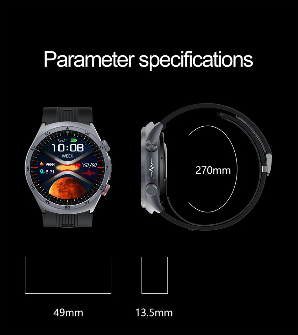 2025 santé montre intelligente NFC ECG pompe à Air pression artérielle oxygène sanguin ECG + PPG Bluetooth appel NFC montre intelligente pour hommes femmes Airbag