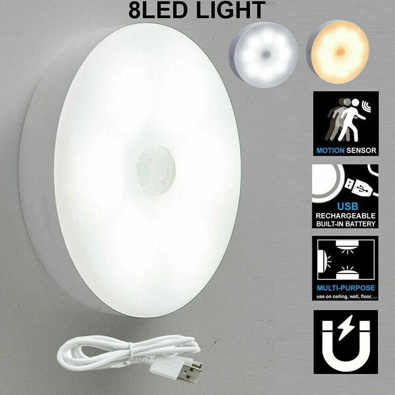 Veilleuse LED aste sans fil pour enfants, mini lampe de chevet portable, détecteur de mouvement, bébé