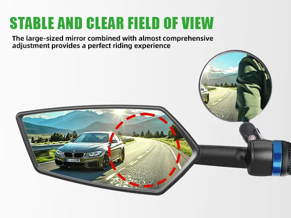 RBRL rétroviseur de vélo vtt guidon fin miroir HD grand Angle étendu Durable vélo rétroviseurs latéraux pour Scooter électrique
