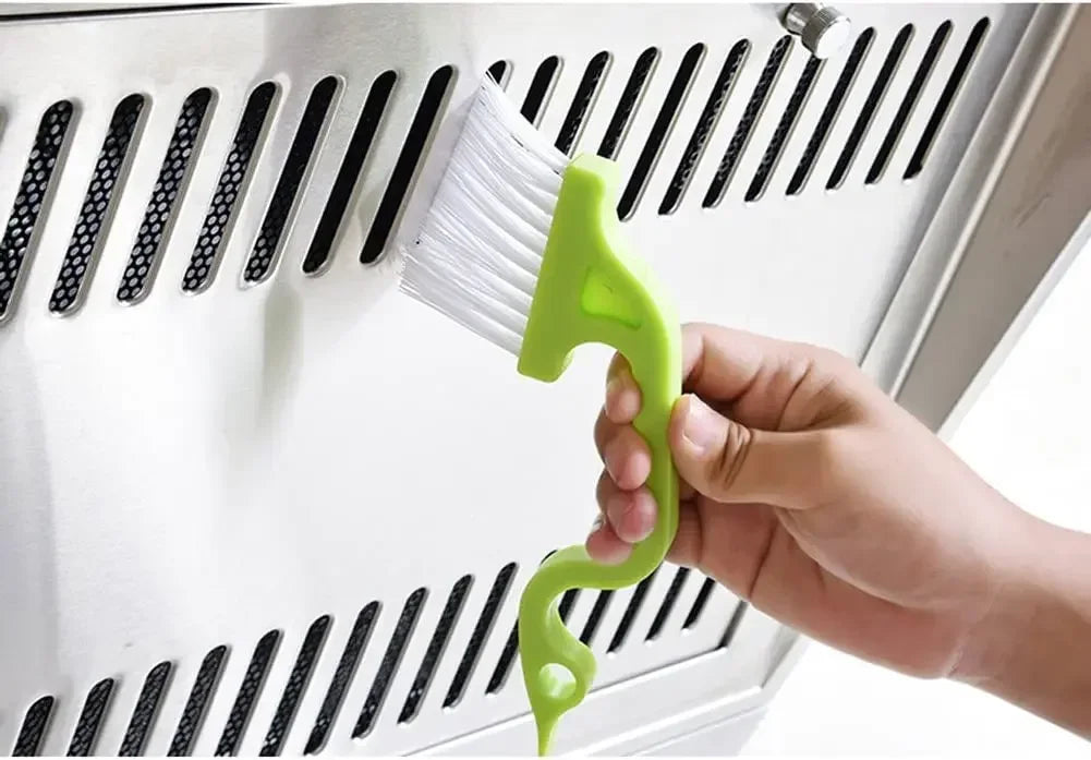 Brosse de nettoyage des espaces de fenêtre 2 en 1 et pelle plate, outil de nettoyage ménager pour cuisine, salle de bain, toilettes