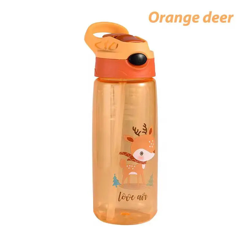 Bouteille d'eau pour enfants de 500ml avec paille sans BPA, tasse d'école saine pour boire des enfants