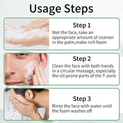 Nettoyant pour le visage pour hommes, peau hydratante, rafraîchissante et propre, produits de soins de la peau d'été, contrôle de l'huile, élimination des points noirs