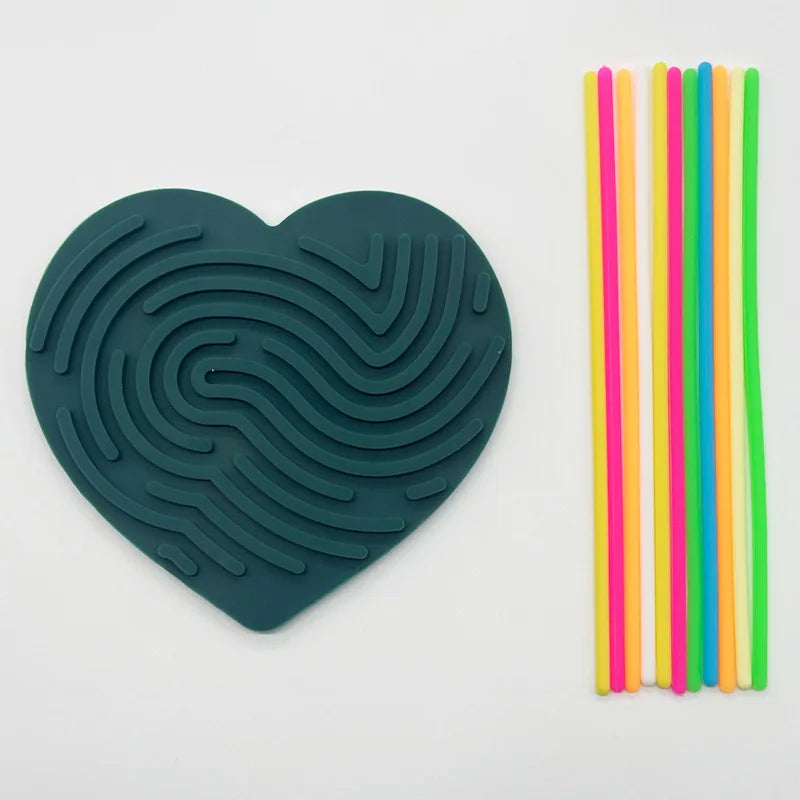 Planche d'Activités Sensorielles en Silicone, Jouet Fidget pour Calmer, Souligné, Anlande, TDAH & m.com, 1 Ensemble