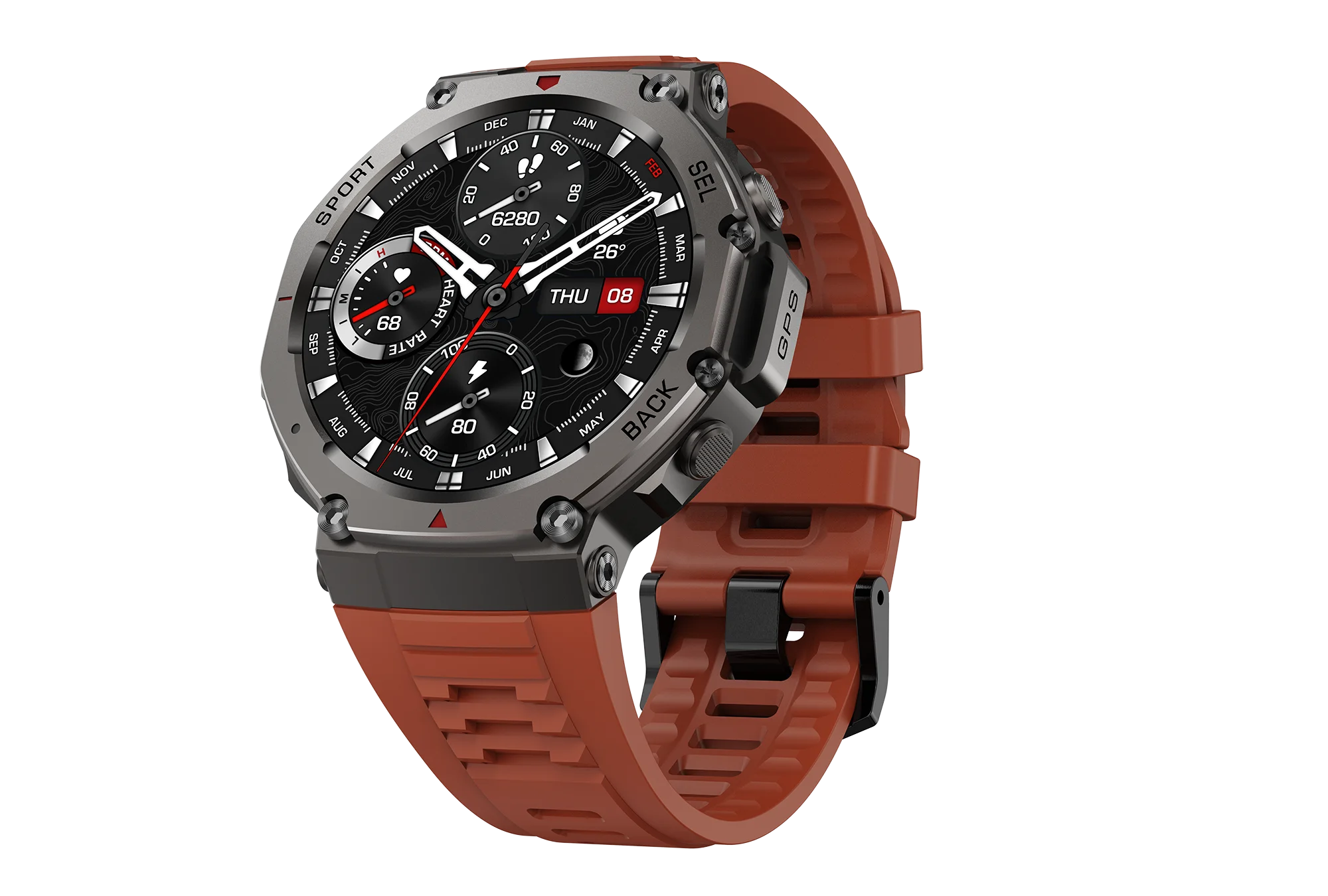 Montre intelligente pour t-rex 3 GPS Smartwatch AMOLED écran tactile 5ATM boussole extérieure moniteur de Sport de Fitness intelligent montre pour hommes pourXiaomi