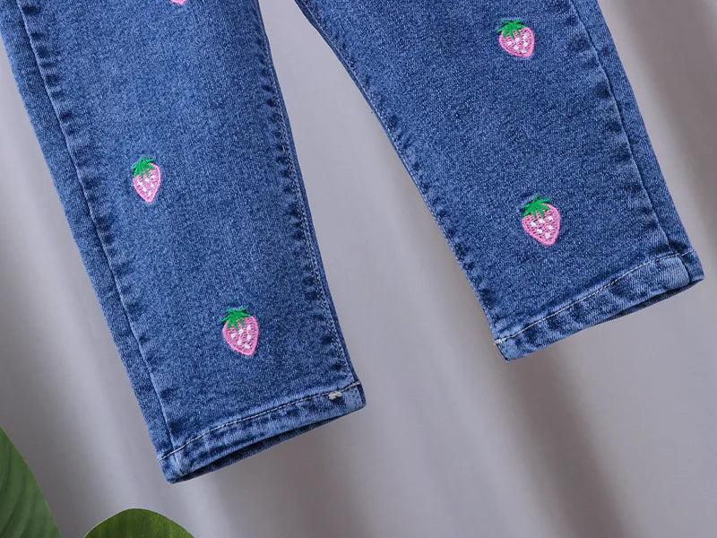 Bébé filles jean serré printemps automne filles suona Denim pantalon décontracté enfants Stretch pantalon évasé enfants vêtements for0-5 ans