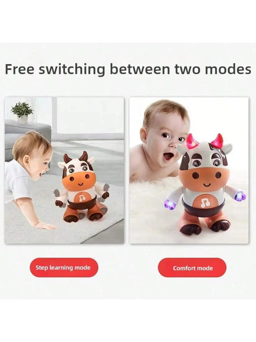 Jouet de vache dansante pour bébé, vache en peluche à musique électrique avec chansons et mouvements amusants, jouets interactifs pour bébé, mignon G de noël pour tout-petits