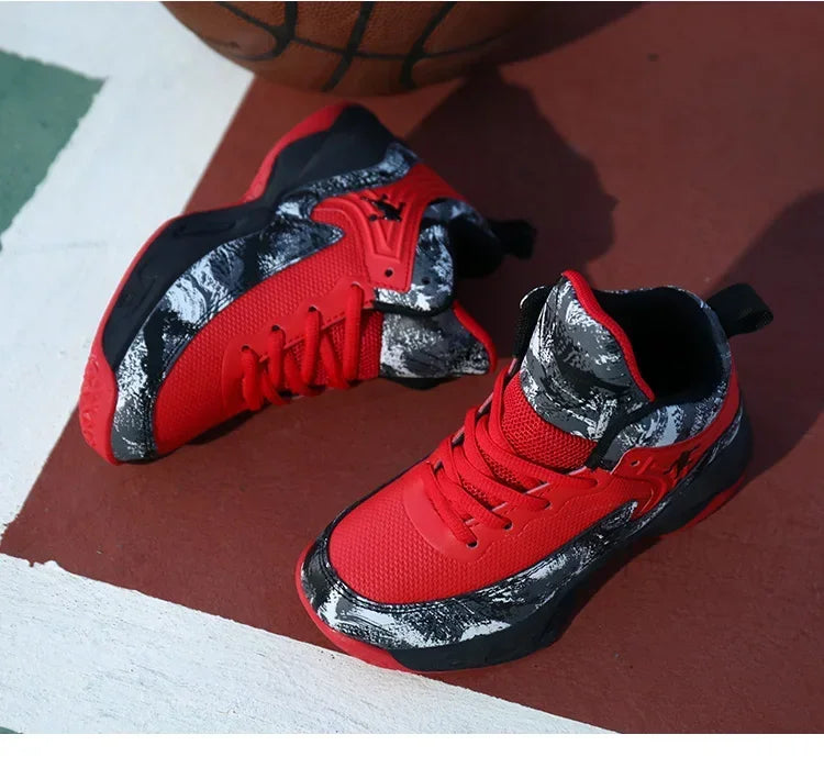 2025 chaussures de Basket-ball pour enfants baskets nouveaux garçons marque semelle épaisse antidérapant enfants chaussures de sport enfant garçon Basket formateur chaussures