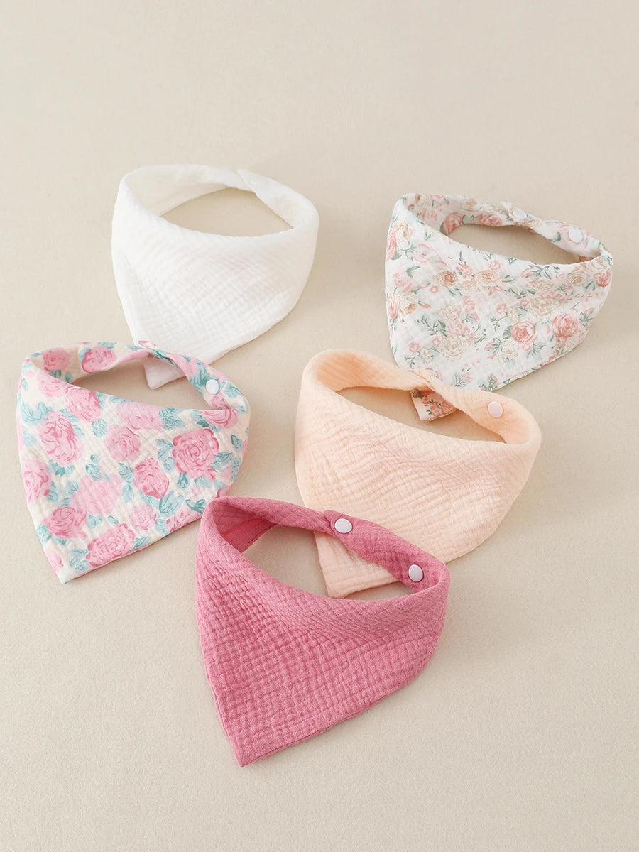 Bavoirs en mousseline de coton pour bébé |   Bavoir bandana pour tout-petits |   Tablier lavable en mousseline de gaze absorbante douce pour bébé