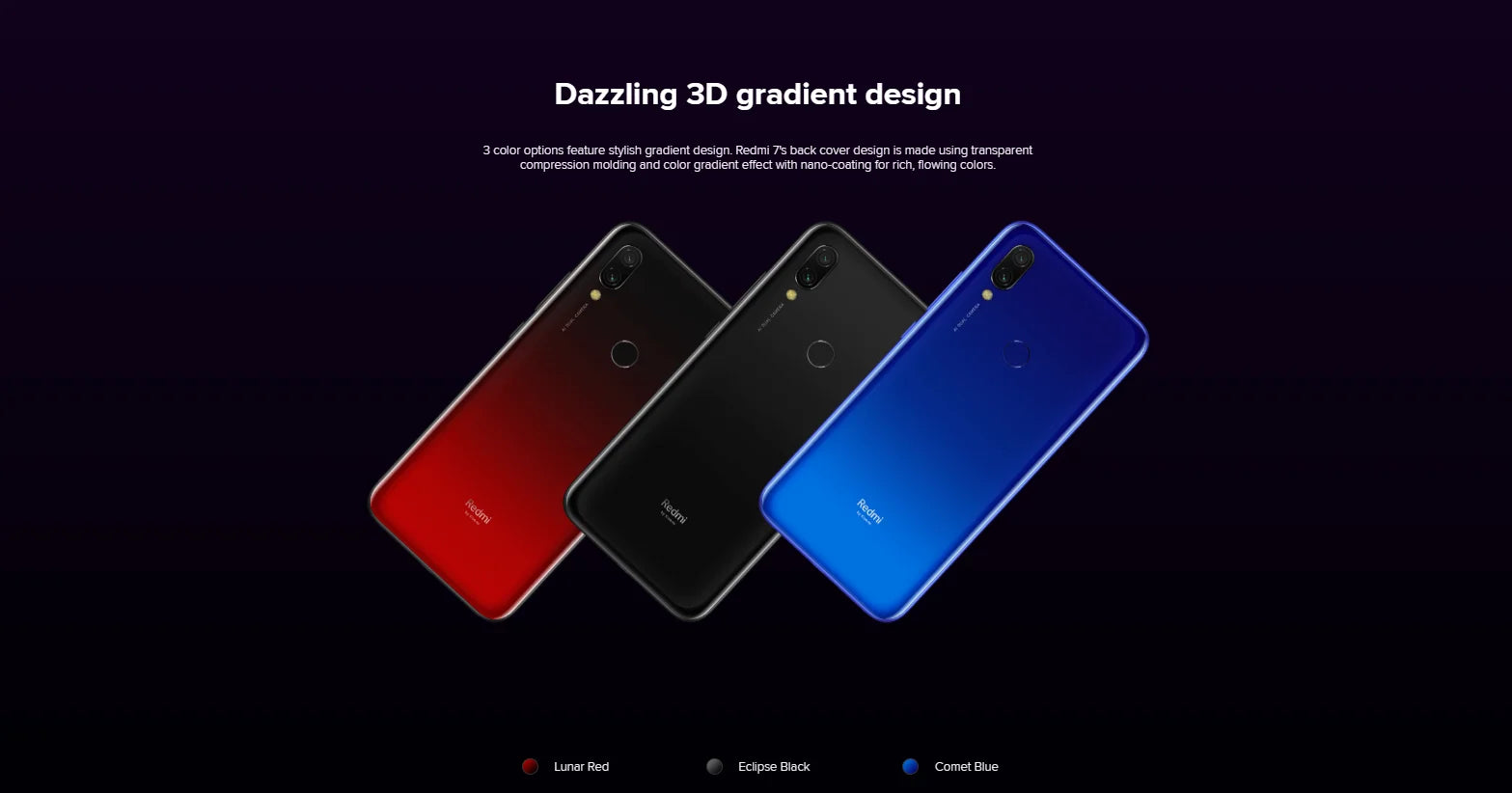 Firmware mondial Xiaomi Redmi 7 smartphone double SIM Solt téléphone portable Android e double caméra téléphone utilisé
