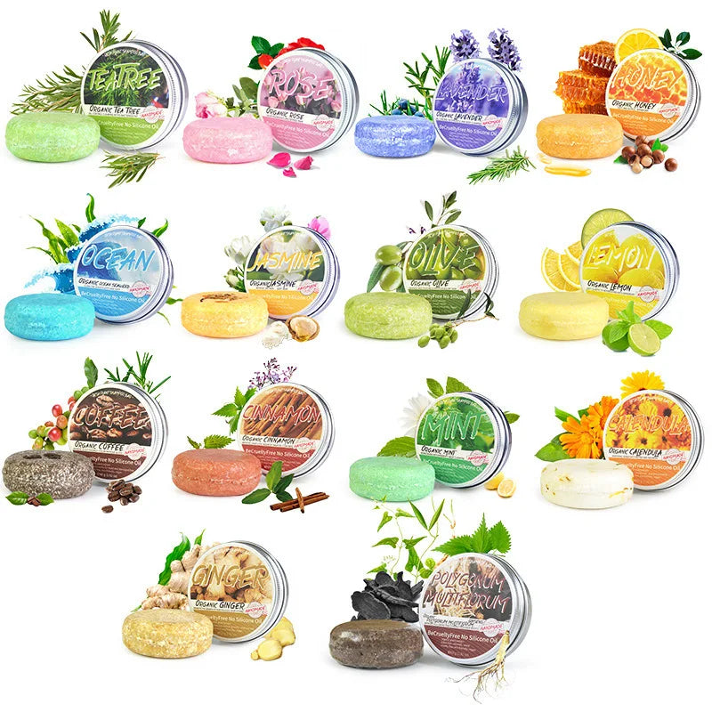 Polygonum savon cheveux assombrissant shampooing barre femmes hommes cheveux solide gingembre shampooing savon blanchissant différents Styles de barre de savon cheveux