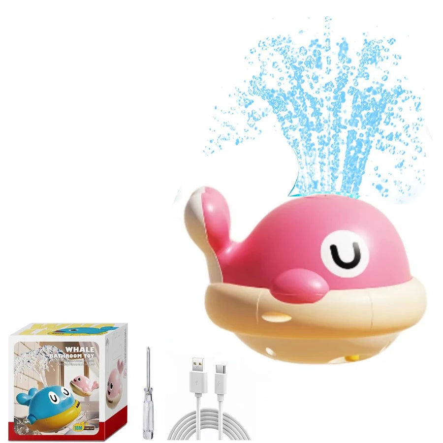 Jouets de bain pour bébé, jouets de bain pour enfants en bas âge, jouets de bain de baleine lumineuse, arroseur, Table d'eau de piscine, jouets pour nourrissons, fontaine de baignoire