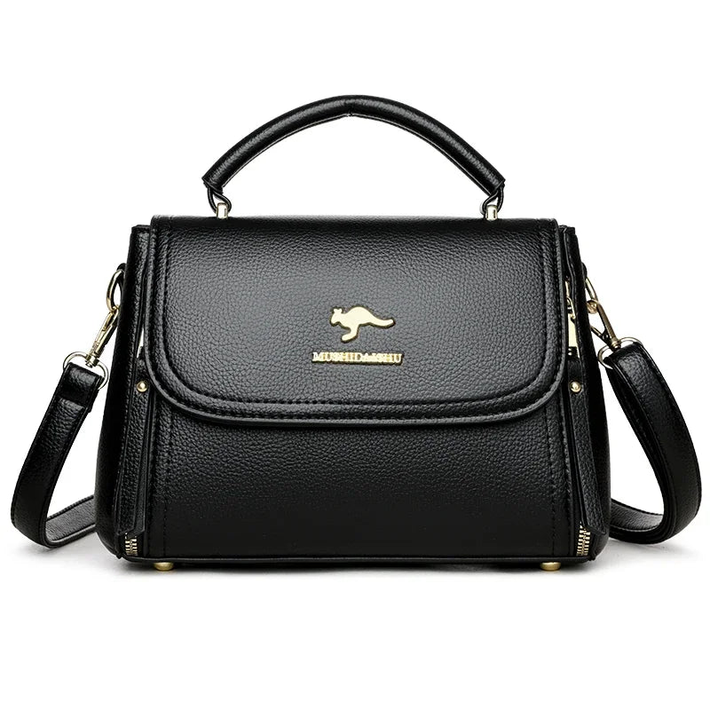 Women's soft leather top-handle bags, luxury design, insider messenger bags, high-quality handbags and purses, CommConsul Handbag 