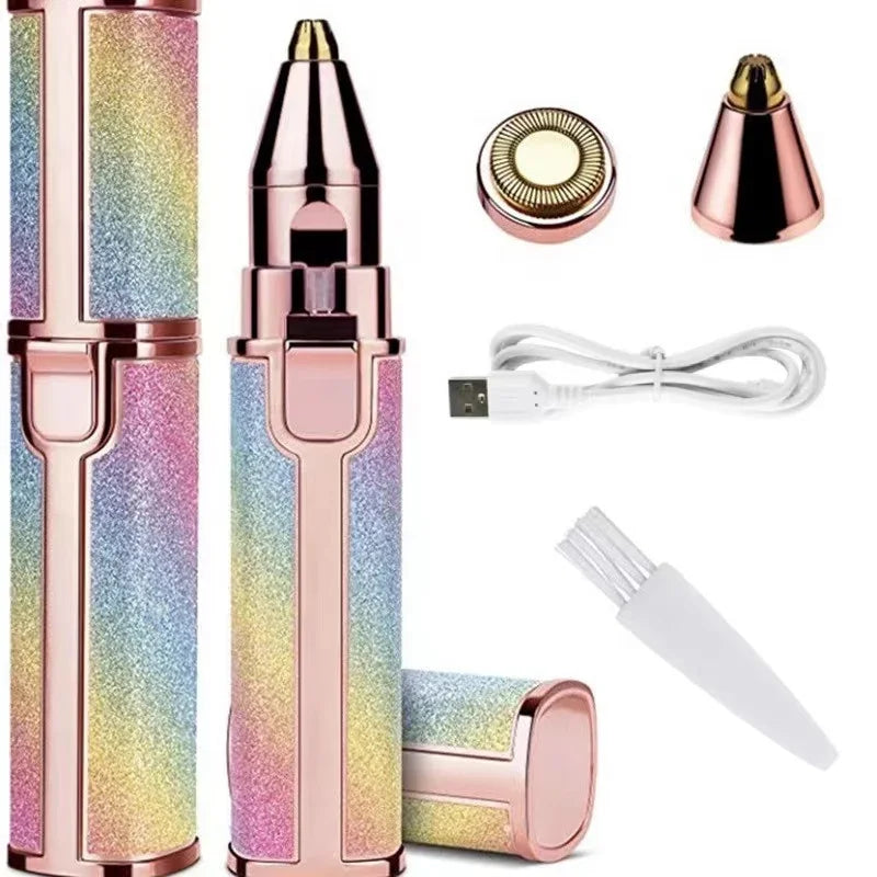 Portable 2 en 1 épilateur électrique rasoir de sourcils corps des femmes épilateur de lèvres du visage Rechargeable Mini rasoir indolore rasage rasoir