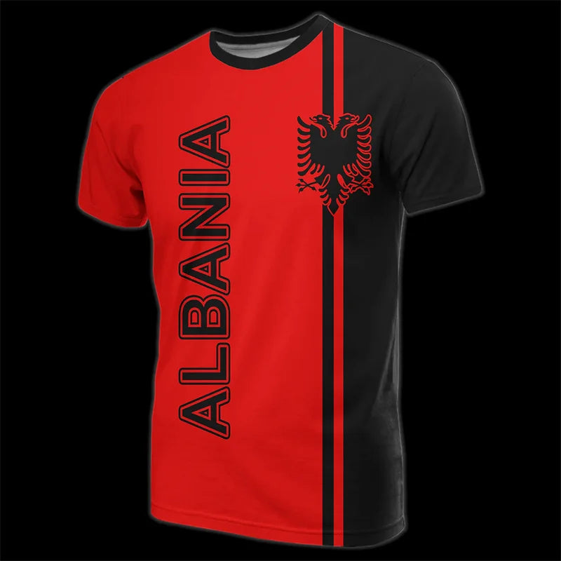Albania Football Jersey, Football Team T-Shirt, Wholesale, Albanian Flag 3D, Graphic T-Shirts, Albanian Emblem, 2024