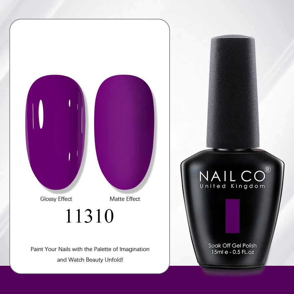 NAILCO 15ml Vernis à ongles Gel Vernis Semi Permanent UV Gel Vernis manucure Vernis Nail Art Nude Gel Poliish